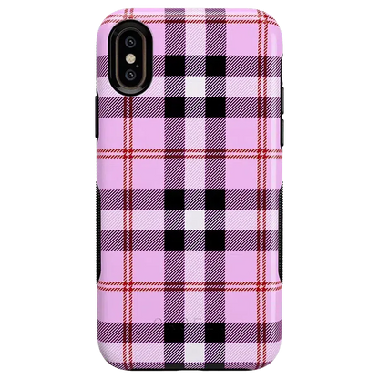 As if! | Light Purple Plaid Case iPhone Case get.casely Bold iPhone XS Max