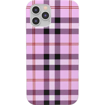 As if! | Light Purple Plaid Case iPhone Case get.casely Classic iPhone 12 Pro Max