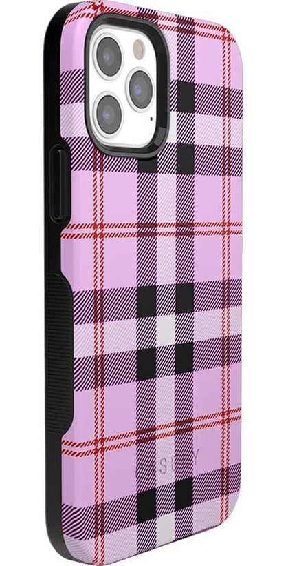 As if! | Light Purple Plaid Case iPhone Case get.casely