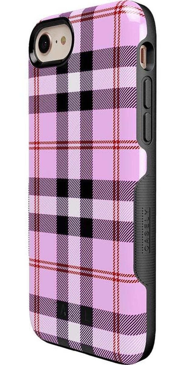As if! | Light Purple Plaid Case iPhone Case get.casely
