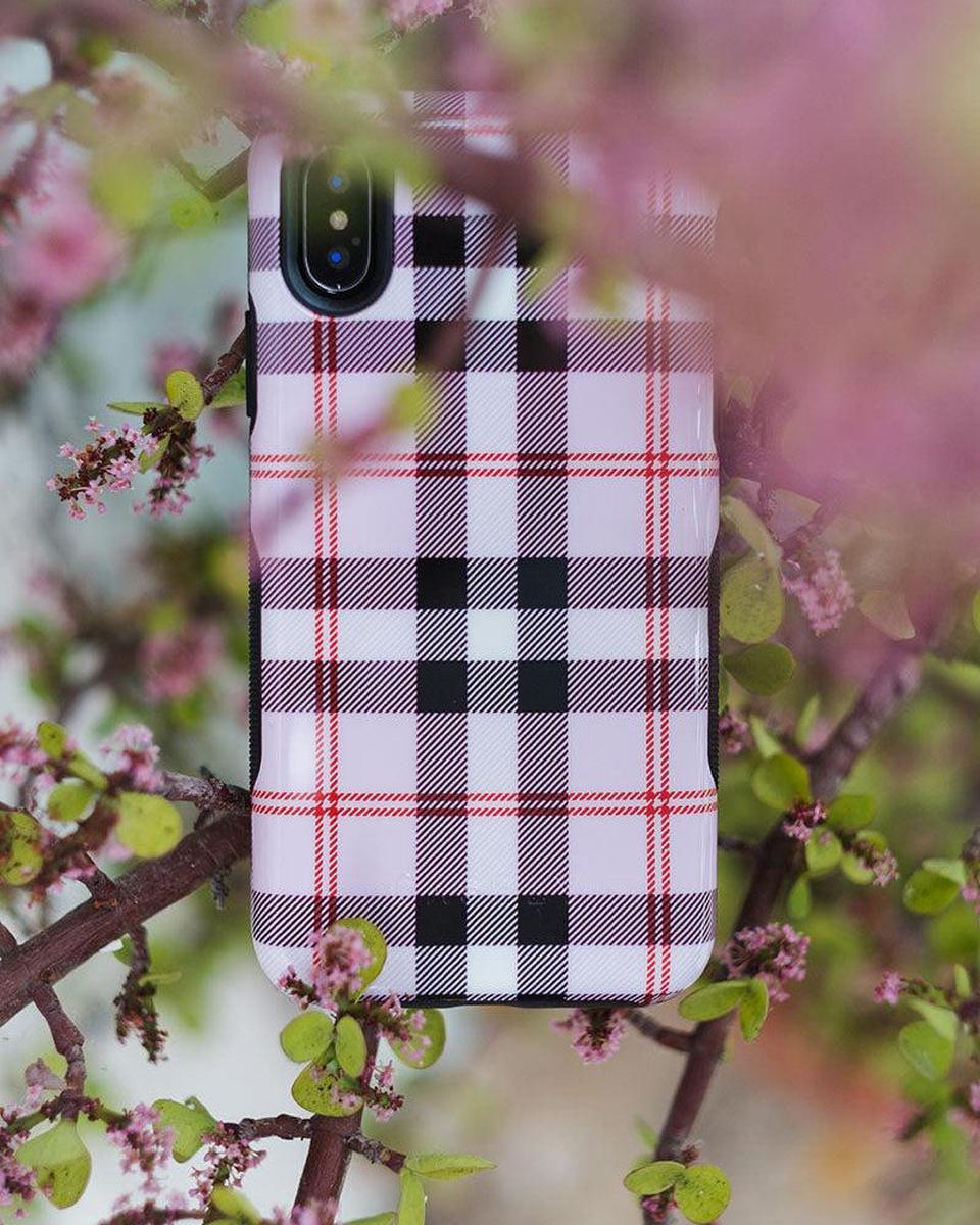 As if! | Light Purple Plaid Case iPhone Case get.casely