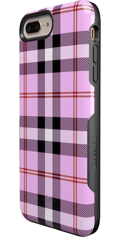 As if! | Light Purple Plaid Case iPhone Case get.casely