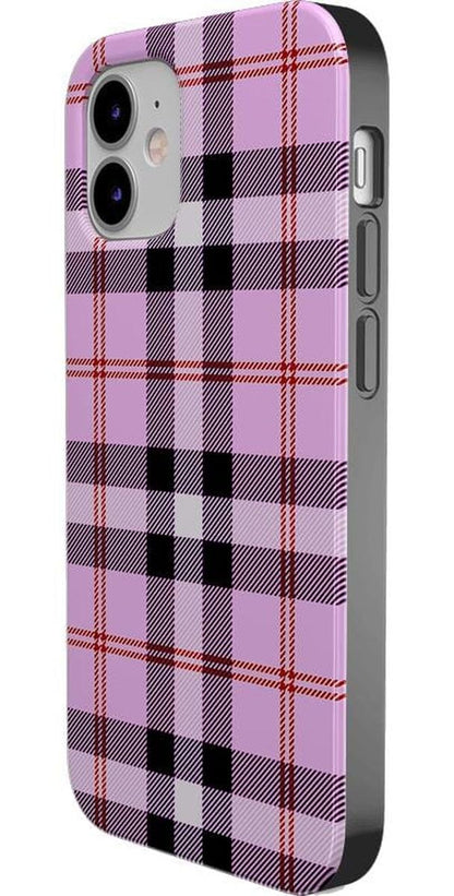 As if! | Light Purple Plaid Case iPhone Case get.casely