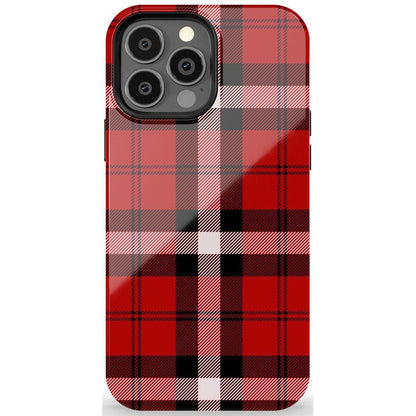 As if! | Red Plaid iPhone Case Phone Case get.casely Essential + MagSafe® iPhone 13 Pro Max