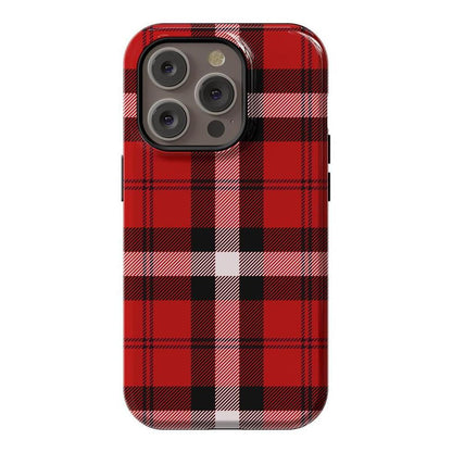 As if! | Red Plaid iPhone Case Phone Case get.casely Essential + MagSafe® iPhone 14 Pro