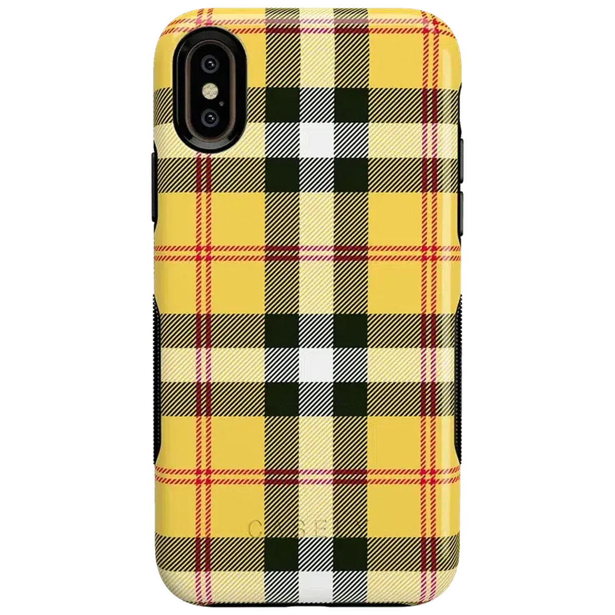 As if! | Yellow Plaid iPhone Case iPhone Case get.casely Bold iPhone XS Max