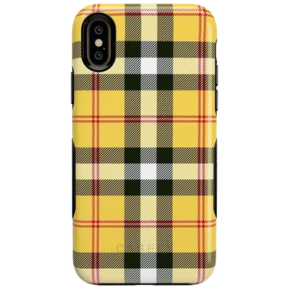 As if! | Yellow Plaid iPhone Case iPhone Case get.casely Bold iPhone XS Max