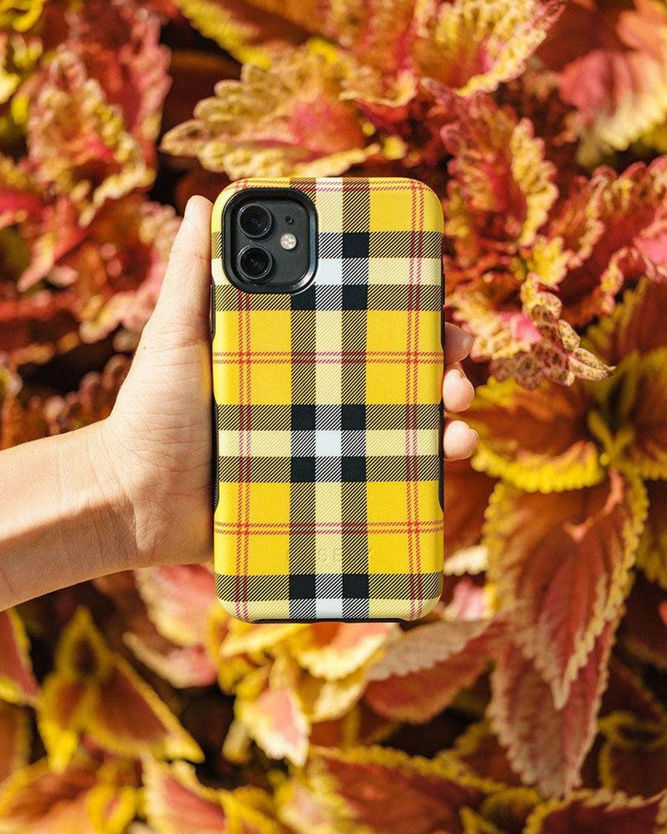 As if! | Yellow Plaid iPhone Case iPhone Case get.casely