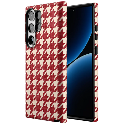Scarlet Stitch | Red Houndstooth Case