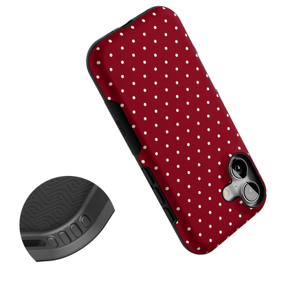 On the Dot | Maroon Polka Dot Case
