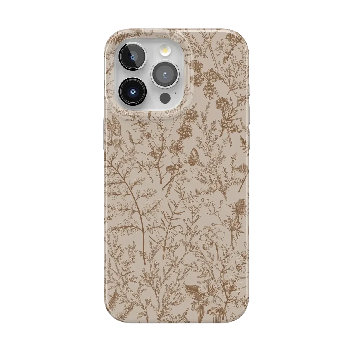 Beige Garden | Neutral Floral Case iPhone Case get.casely Classic + MagSafe® iPhone 15 Pro Max