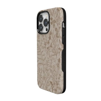 Beige Garden | Neutral Floral Case iPhone Case get.casely