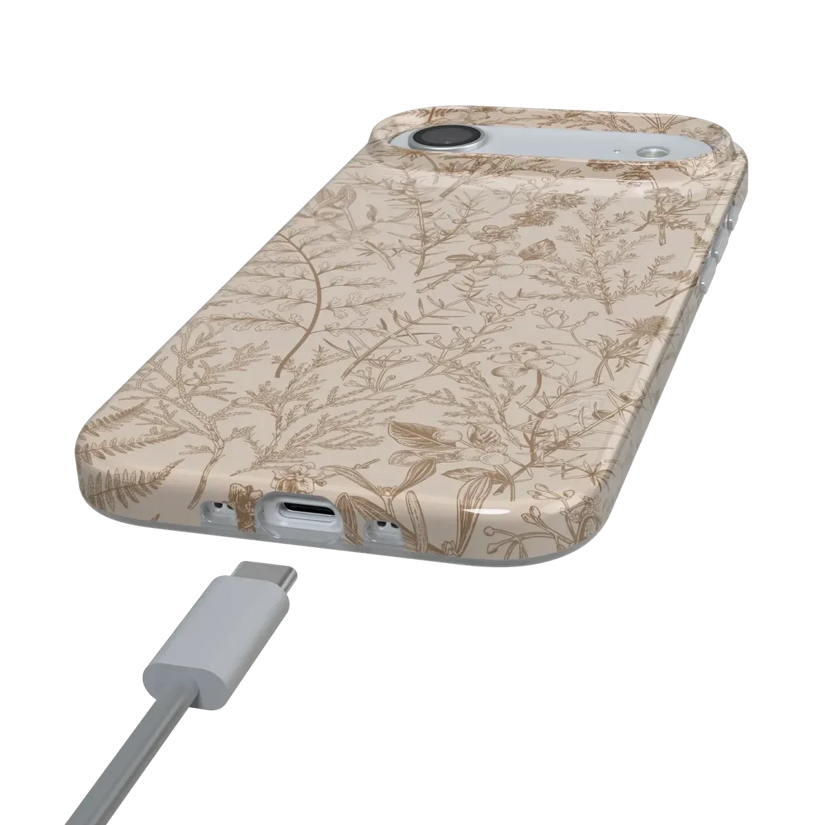 Beige Garden | Neutral Floral Case iPhone Case get.casely