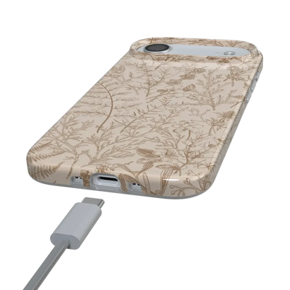 Beige Garden | Neutral Floral Case iPhone Case get.casely