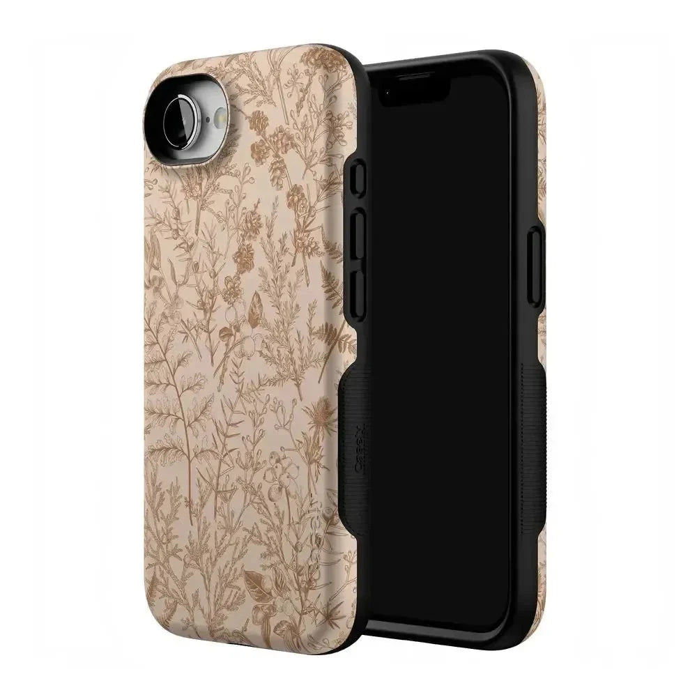 Beige Garden | Neutral Floral Case iPhone Case get.casely