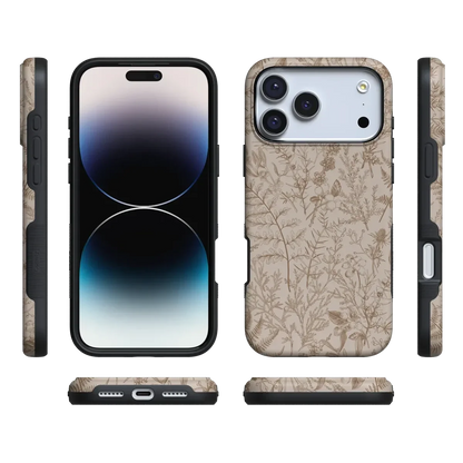 Beige Garden | Neutral Floral Case iPhone Case get.casely