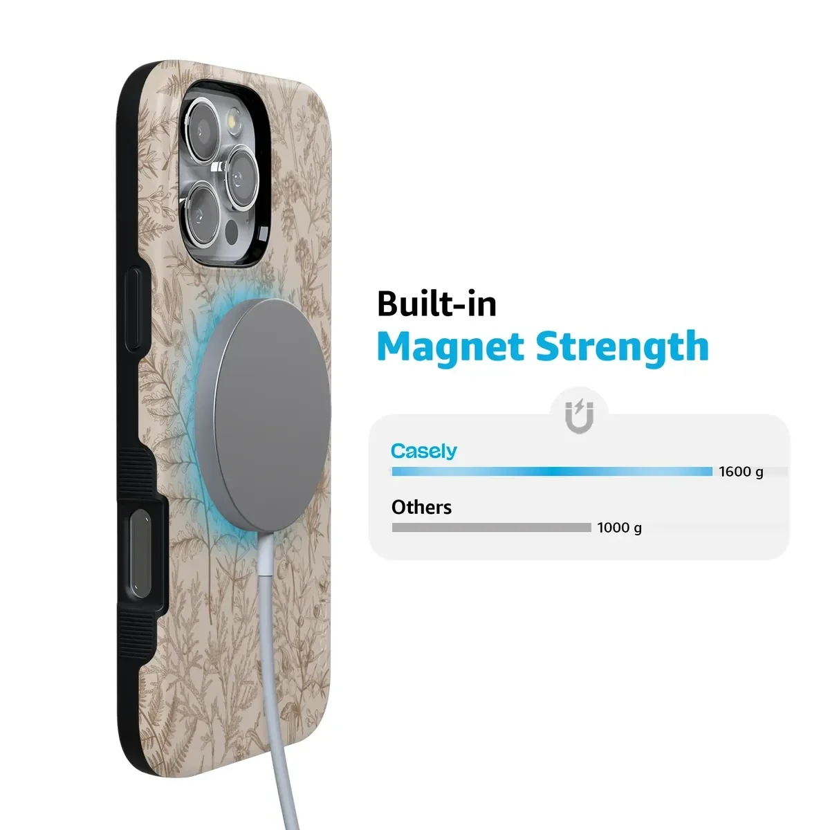 Beige Garden | Neutral Floral Case iPhone Case get.casely