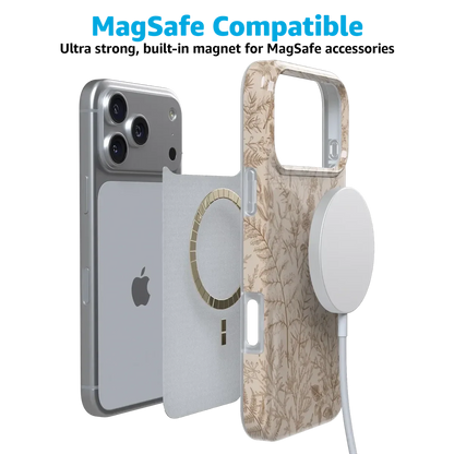 Beige Garden | Neutral Floral Case iPhone Case get.casely