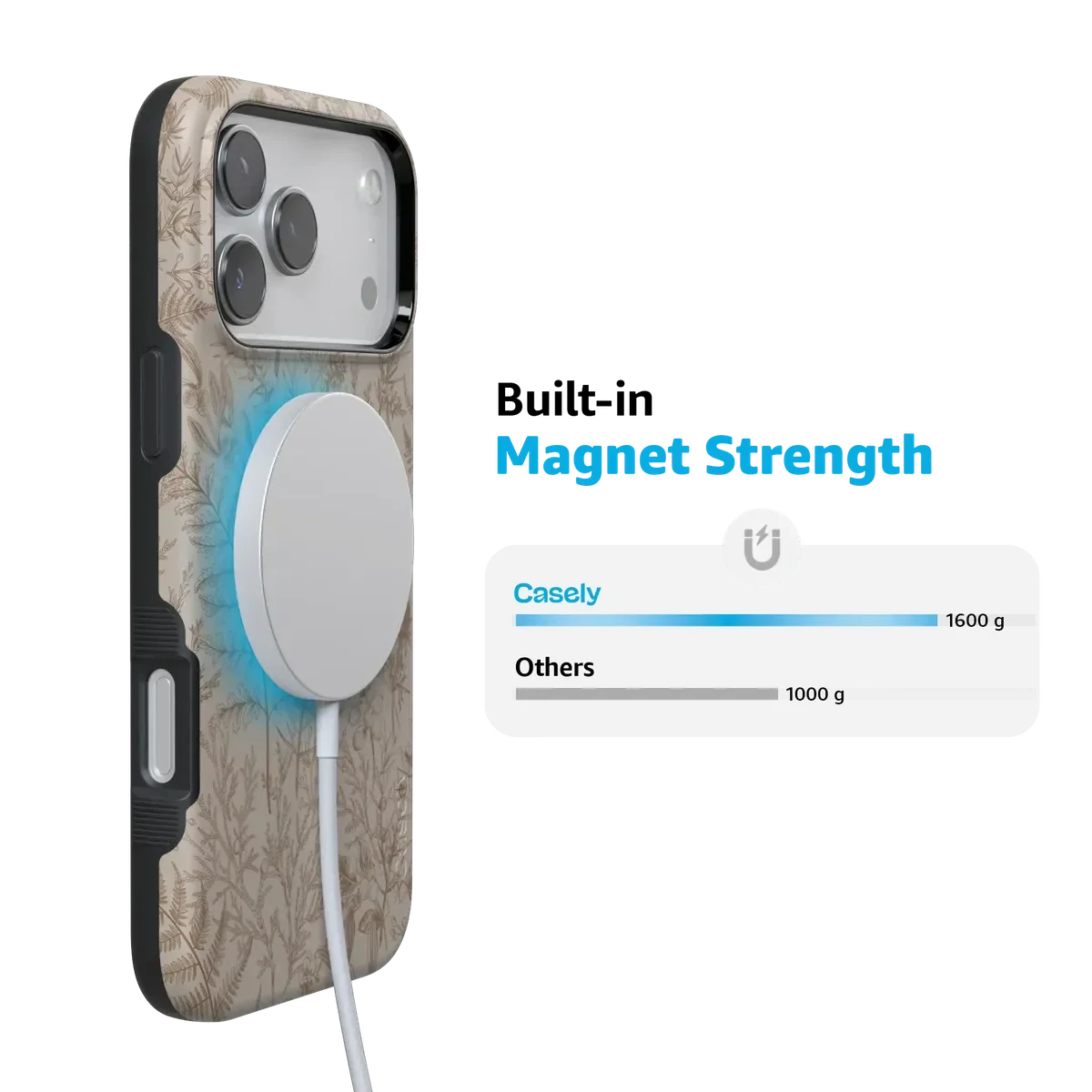 Beige Garden | Neutral Floral Case iPhone Case get.casely