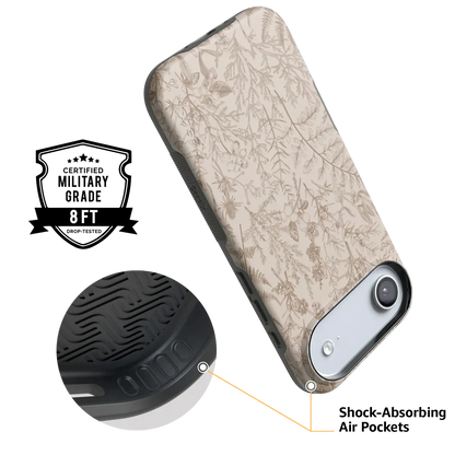 Beige Garden | Neutral Floral Case iPhone Case get.casely