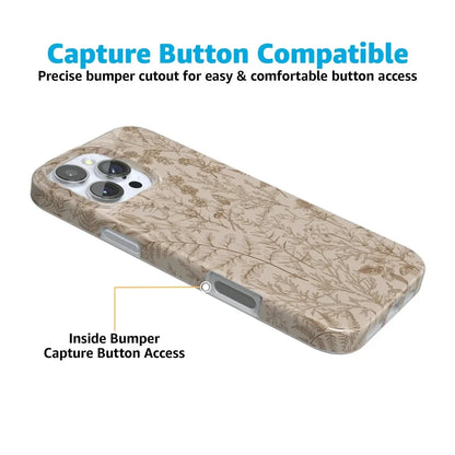 Beige Garden | Neutral Floral Case iPhone Case get.casely