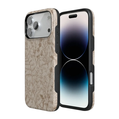 Beige Garden | Neutral Floral Case iPhone Case get.casely