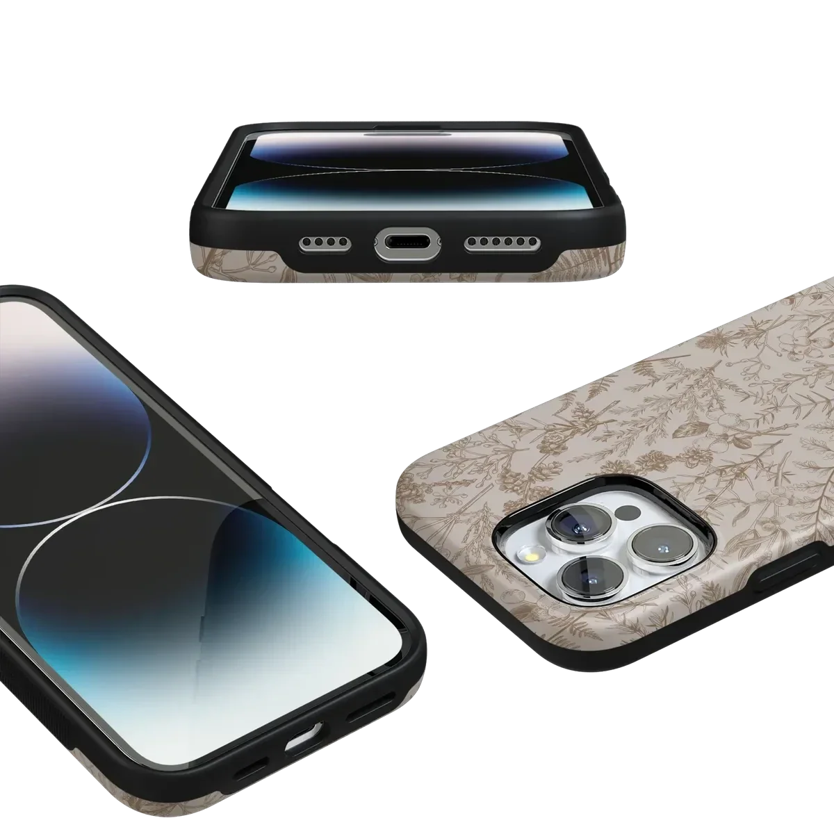 Beige Garden | Neutral Floral Case iPhone Case get.casely