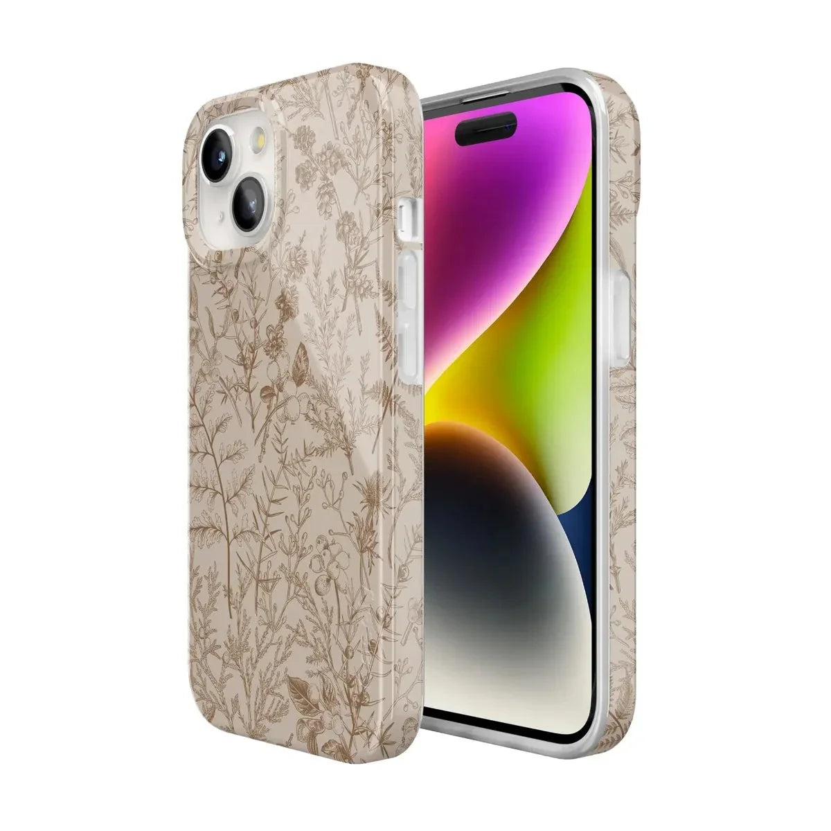Beige Garden | Neutral Floral Case iPhone Case get.casely