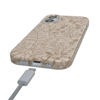 Beige Garden | Neutral Floral Case iPhone Case get.casely