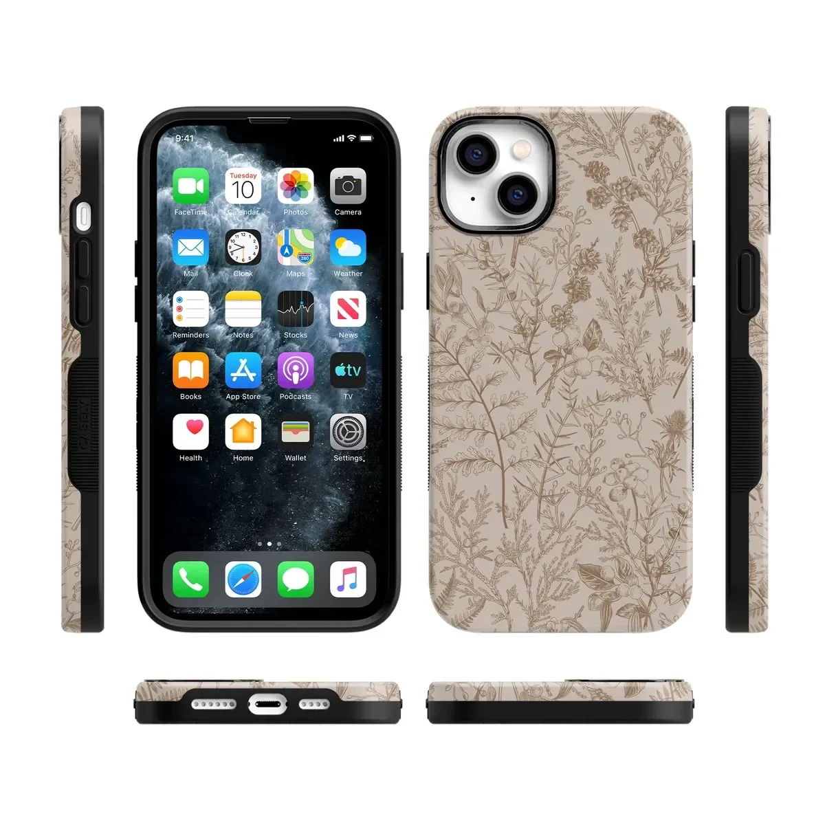 Beige Garden | Neutral Floral Case iPhone Case get.casely