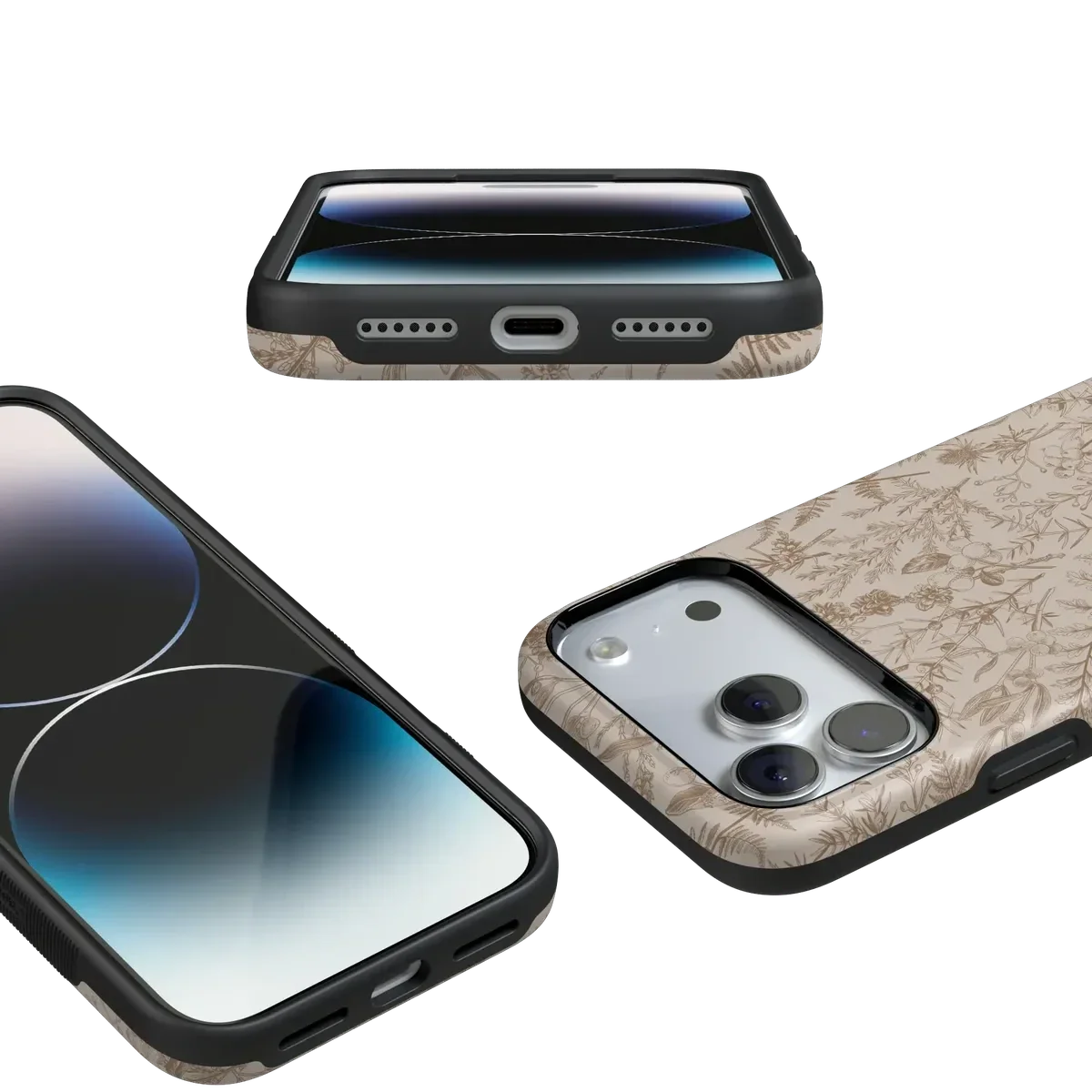 Beige Garden | Neutral Floral Case iPhone Case get.casely