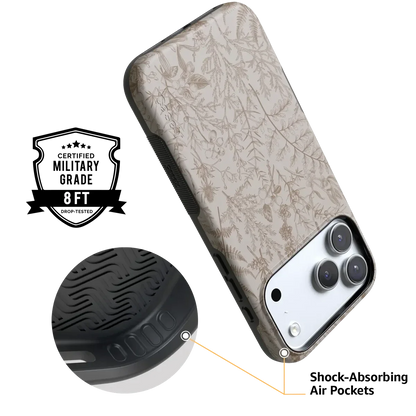 Beige Garden | Neutral Floral Case iPhone Case get.casely