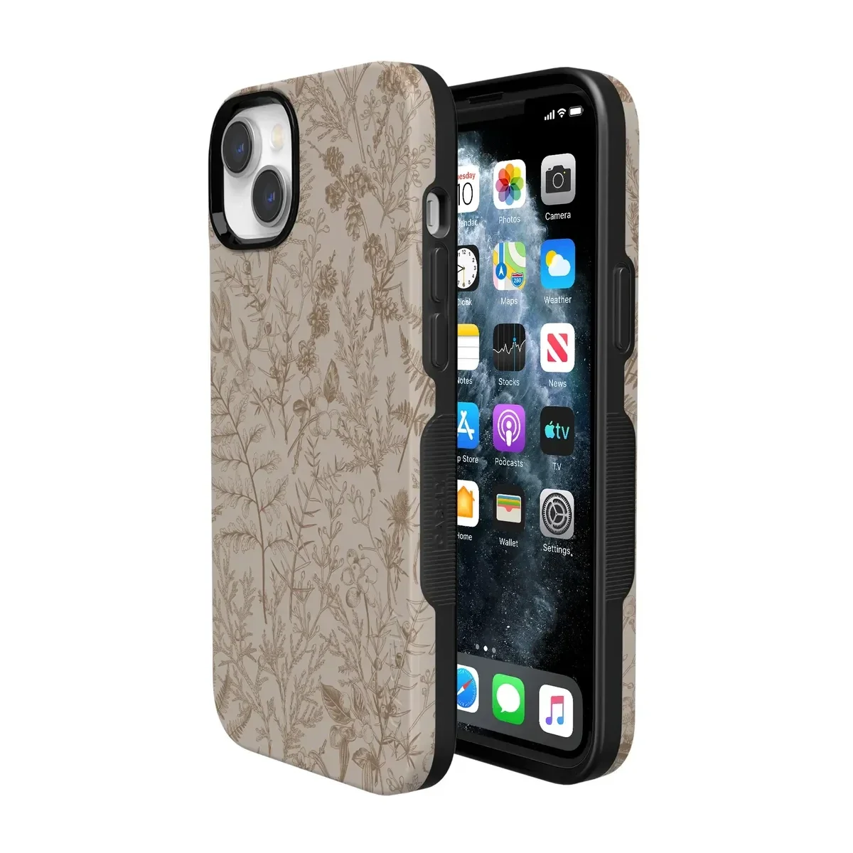 Beige Garden | Neutral Floral Case iPhone Case get.casely