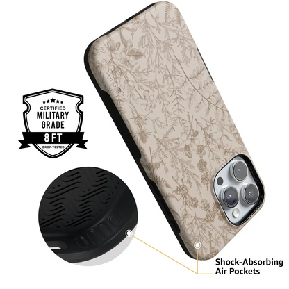 Beige Garden | Neutral Floral Case iPhone Case get.casely