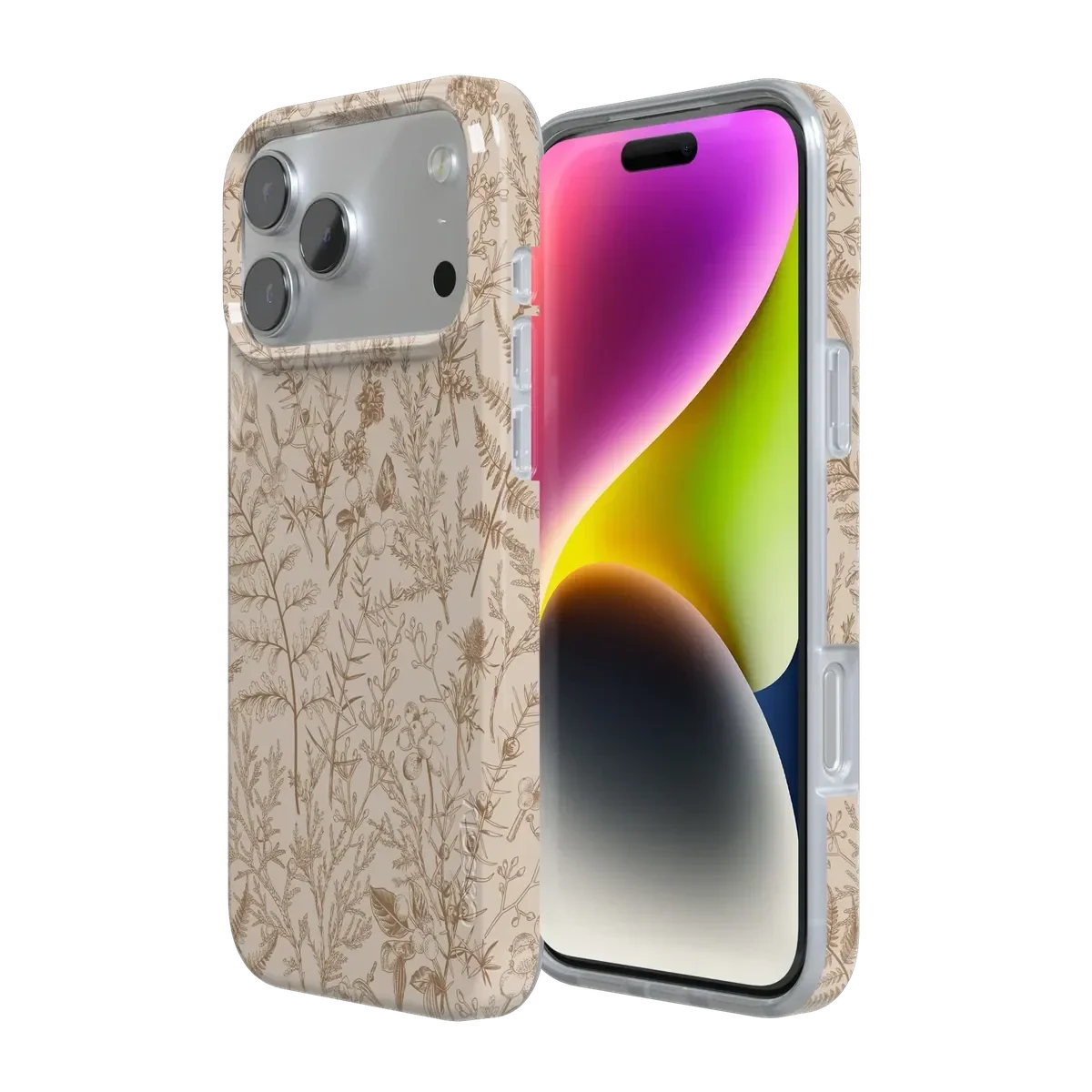 Beige Garden | Neutral Floral Case iPhone Case get.casely