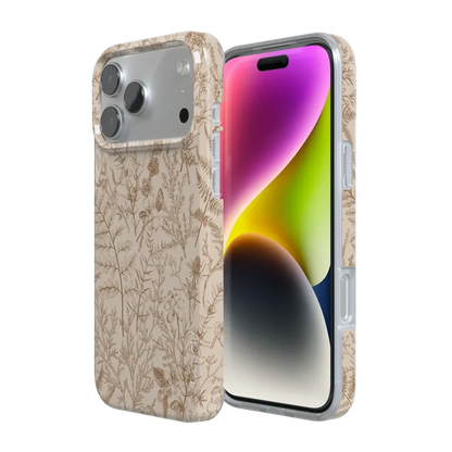 Beige Garden | Neutral Floral Case iPhone Case get.casely