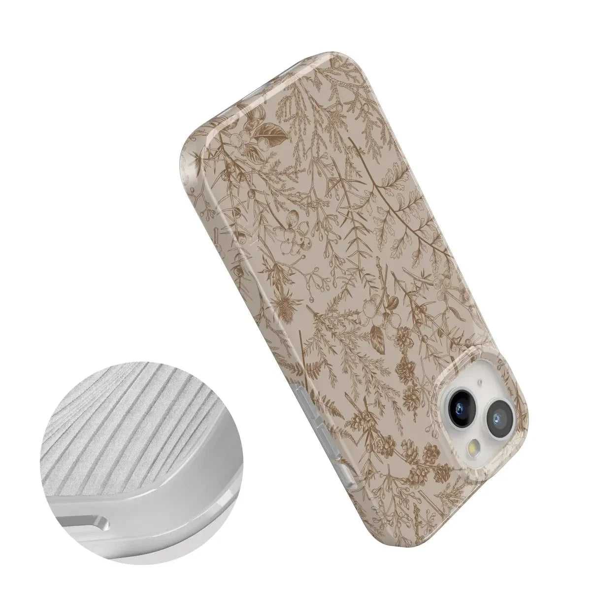 Beige Garden | Neutral Floral Case iPhone Case get.casely