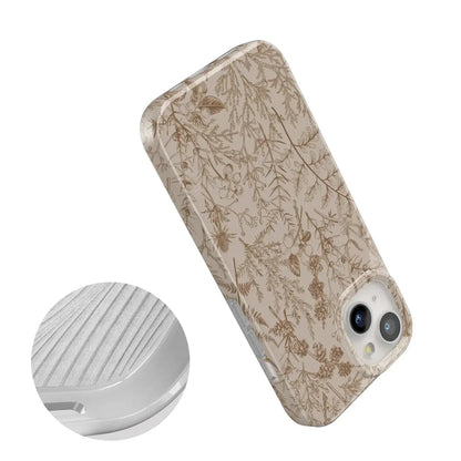 Beige Garden | Neutral Floral Case iPhone Case get.casely