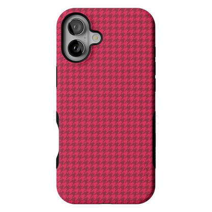 Best Dressed | Red Houndstooth Case iPhone Case get.casely Bold + MagSafe® iPhone 16