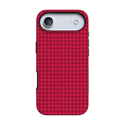 Best Dressed | Red Houndstooth Case iPhone Case get.casely Bold Flex + MagSafe® iPhone 17 Air