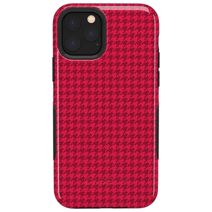 Best Dressed | Pink Houndstooth Case iPhone Case get.casely Bold iPhone 11 Pro Max