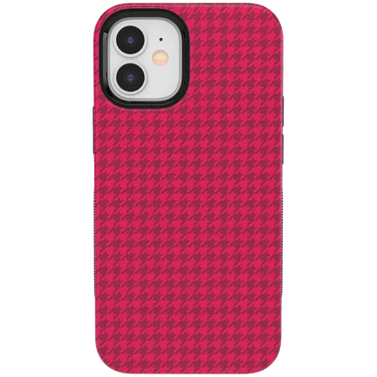 Best Dressed | Pink Houndstooth Case iPhone Case get.casely Bold + MagSafe® iPhone 12