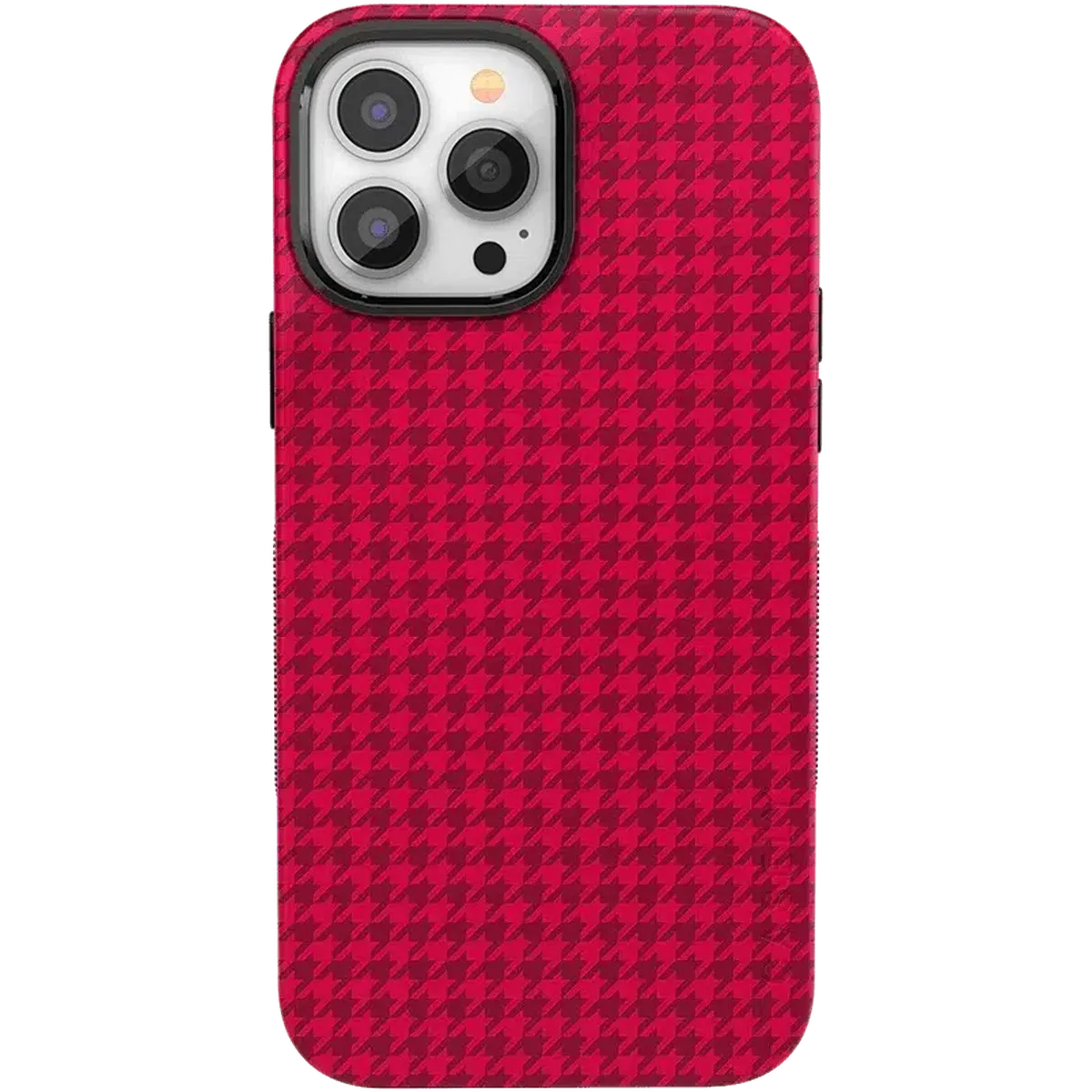 Best Dressed | Pink Houndstooth Case iPhone Case get.casely Bold + MagSafe® iPhone 13 Pro Max