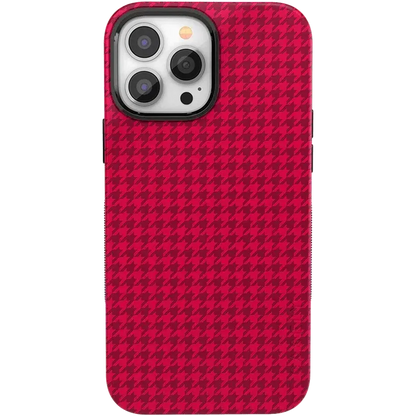 Best Dressed | Pink Houndstooth Case iPhone Case get.casely Bold + MagSafe® iPhone 13 Pro Max