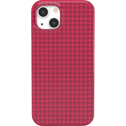 Best Dressed | Pink Houndstooth Case iPhone Case get.casely Classic + MagSafe® iPhone 13