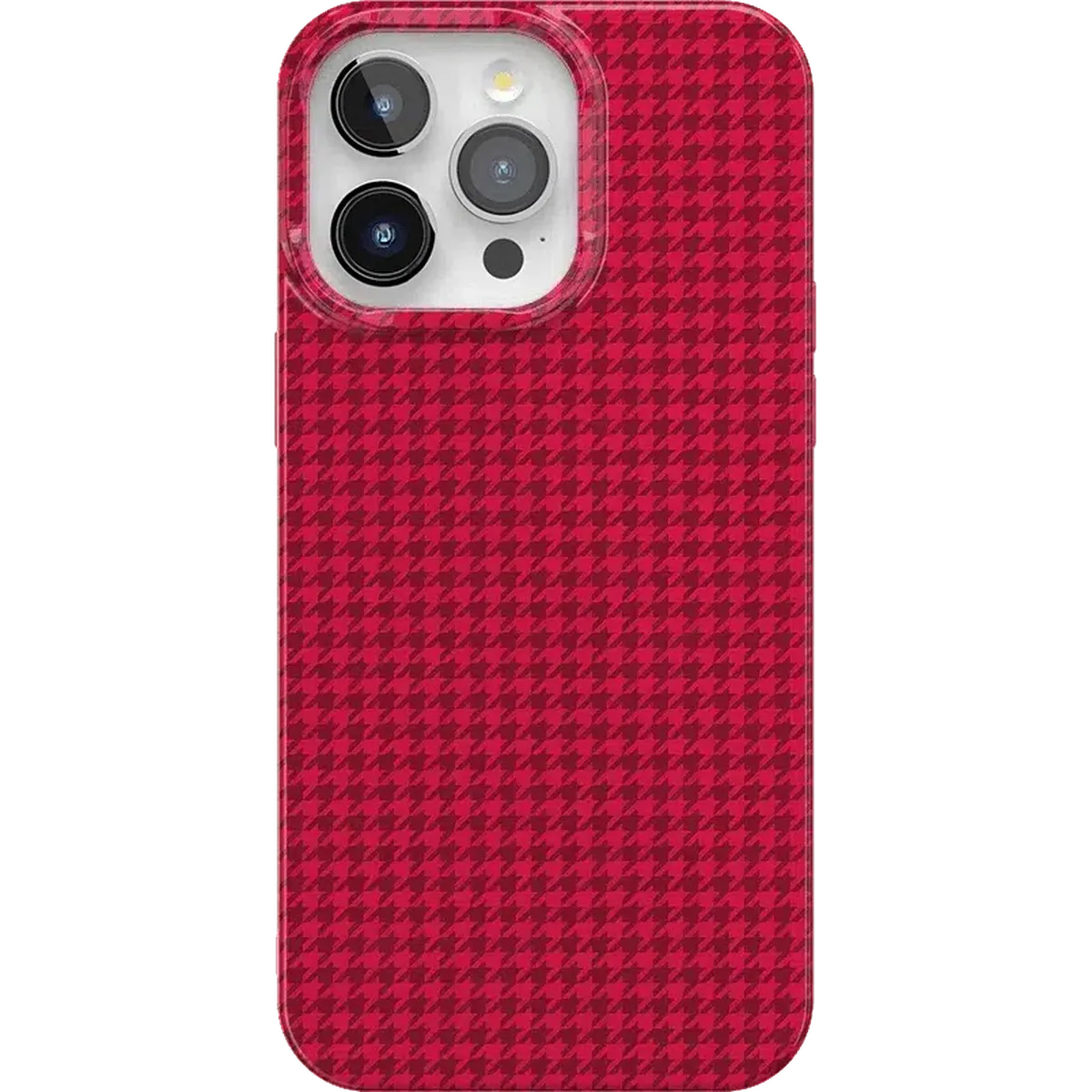 Best Dressed | Pink Houndstooth Case iPhone Case get.casely Classic + MagSafe® iPhone 15 Pro
