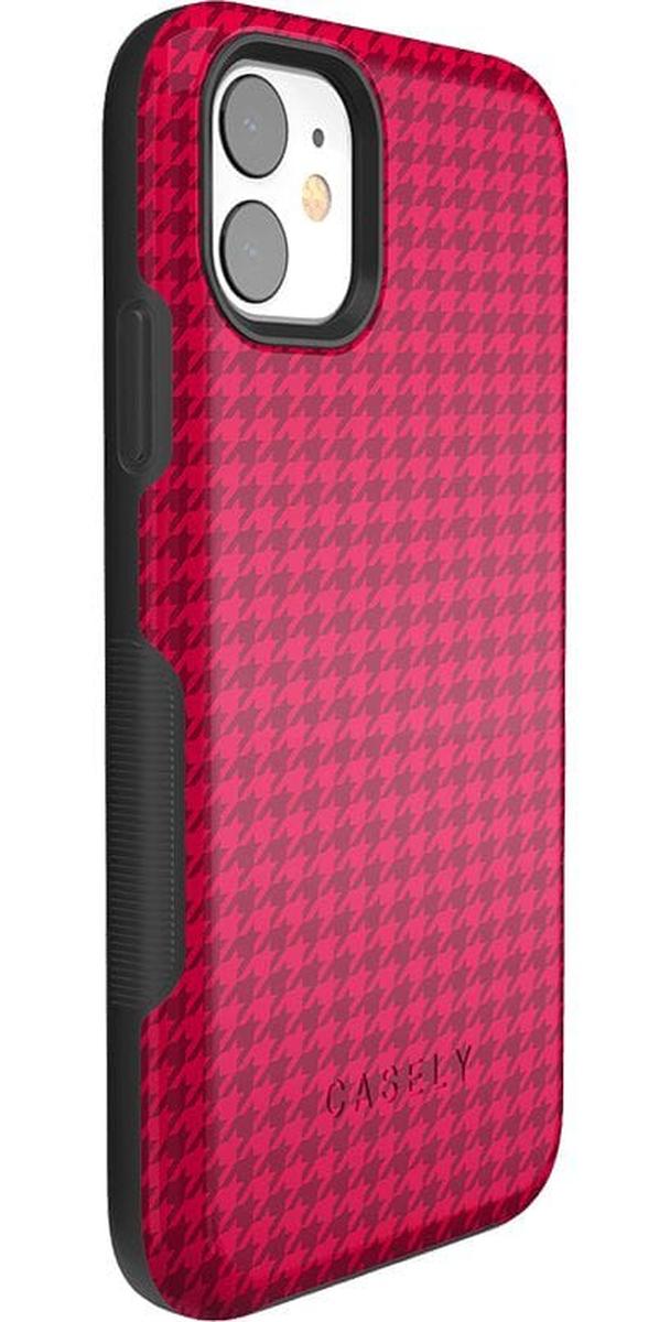 Best Dressed | Pink Houndstooth Case iPhone Case get.casely