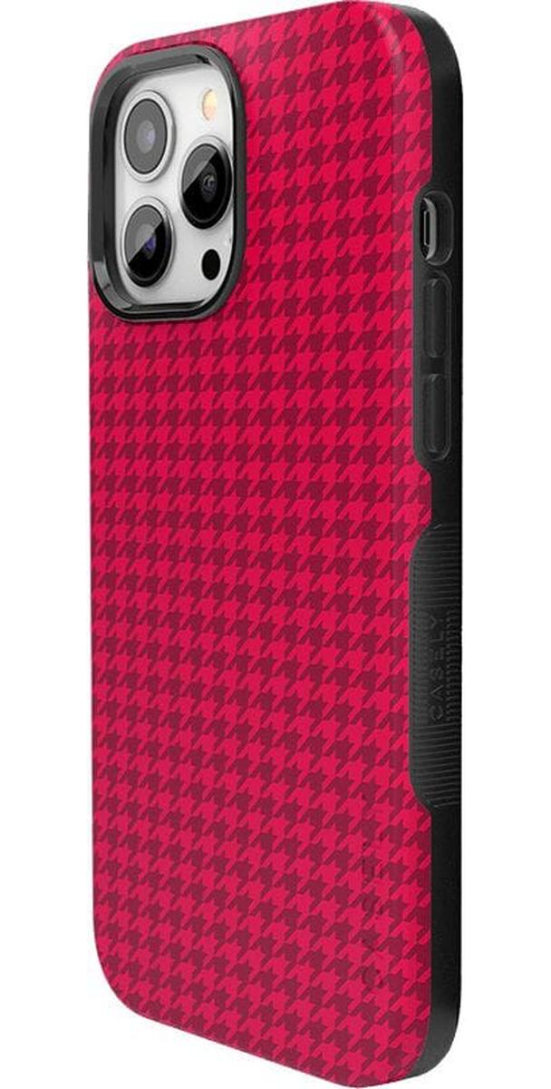 Best Dressed | Pink Houndstooth Case iPhone Case get.casely
