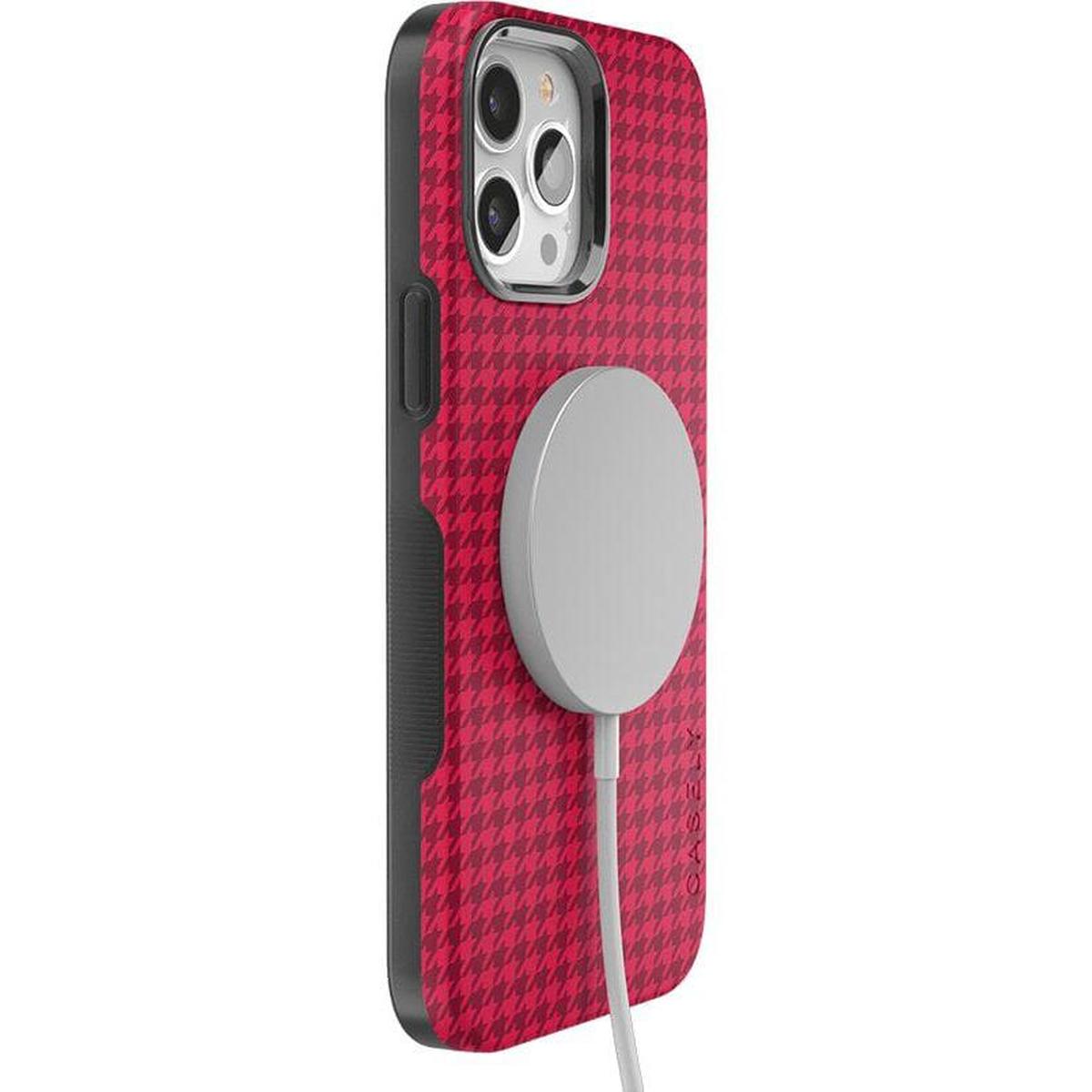 Best Dressed | Pink Houndstooth Case iPhone Case get.casely