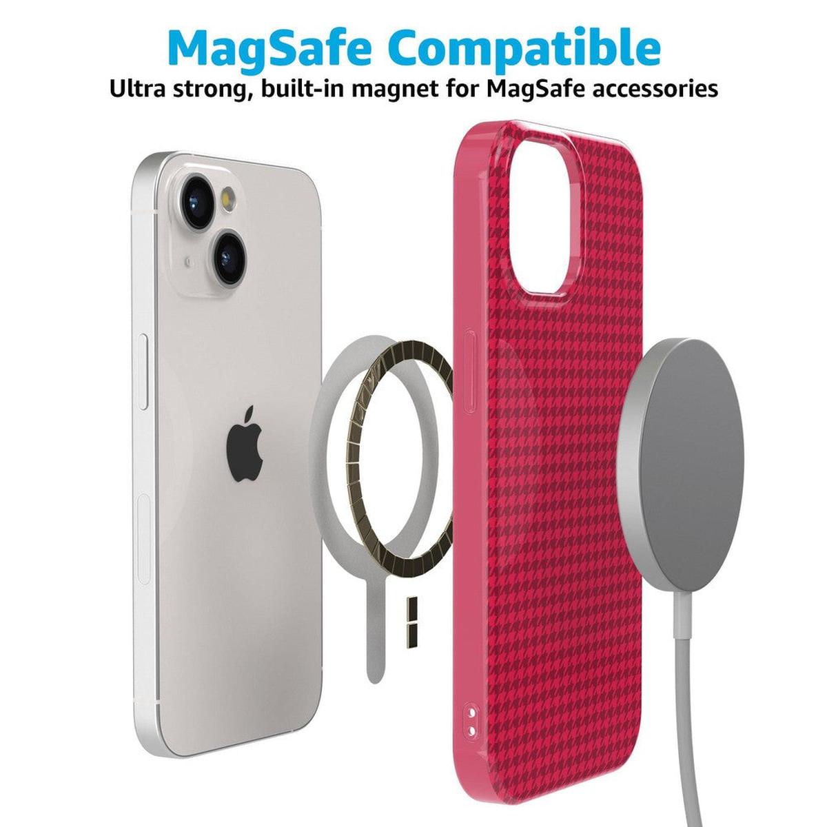 Best Dressed | Pink Houndstooth Case iPhone Case get.casely